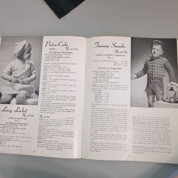 Vintage 1943 Minerva Knit Baby Fashion Patterns Instruction Magazine GC - Picture 4 of 5